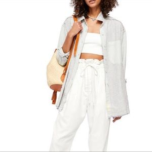 Free People Margate Paperbag Waist Pants White